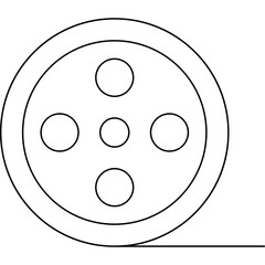 Button icon single vector illustration