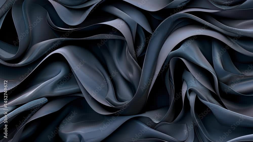 Aufkleber luxurious fabric in deep blue unfolds, revealing intricate textures and patterns that highlight its 
