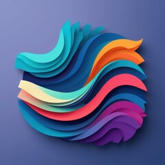 Abstract AI-generated colorful pattern design illustration