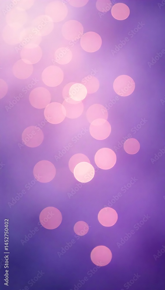 Poster generative ai: ethereal lavender canvas with glowing orbs a dreamy bokeh