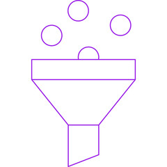 Funnel icon single vector illustration
