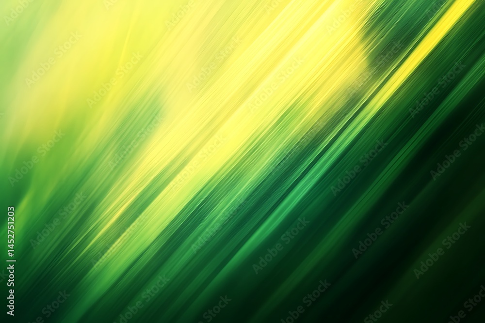 Poster abstract stripes backdrop in motion, flowing gradient with green and yellow hues