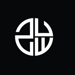 Obraz premium ZUW logo ZUW icon ZUW vector ZUW monogram ZUWletter ZUWminimalist ZUWtriangle ZUWflat Unique modern flat abstract logo design.