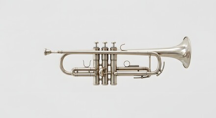 Obraz premium Silver Trumpet Musical Instrument
