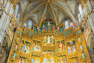 Altarpiece in Toledo cathedral, Spain
