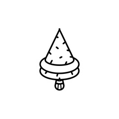 Fototapeta premium Christmas tree icon in minimalist style with a simple outline 