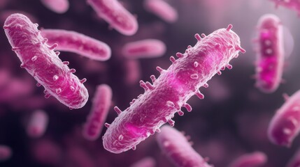 Fototapeta premium Listeria, bacteria in a petri dish, closeup illustration