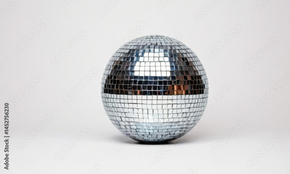 Aufkleber a shiny disco ball sits on top of a table, ready for use in various settings