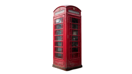london red telephone box isolated