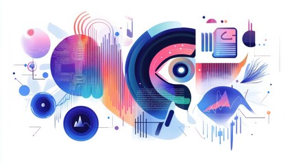 Communication technology for disabled people abstract concept vector illustration set. Blindness and vision loss, deafness, electronic device accessibility, hearing problem abstract metaphor. illustr