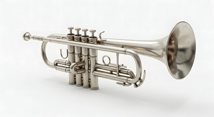 Fototapeta premium Trumpet Instrument Isolated on White