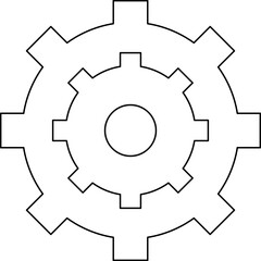 Gears icon single vector illustration