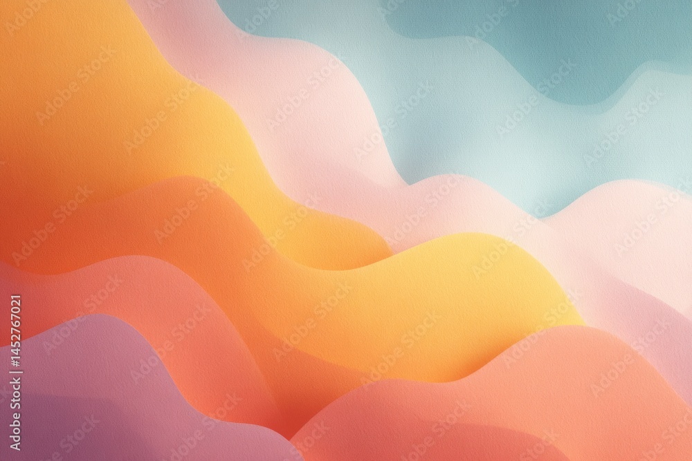Poster minimalist psychedelic pattern in various styles fills frame with vibrant abstract shapes and subtle
