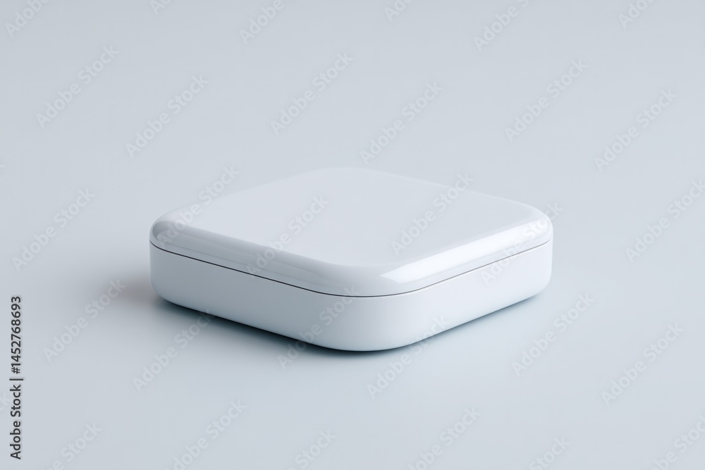 Poster minimalistic electronic device isolated on pristine white background provides ample copy space to hi