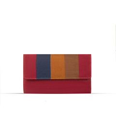 maroon fashion purse handbag on white background isolated
