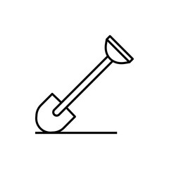 shovel line icon vector