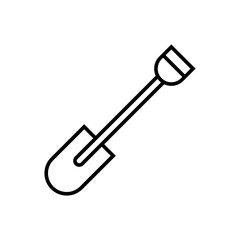 shovel line icon vector