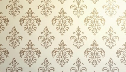 Classic damask wallpaper with scrolling leaves; subtle, elegant pattern , graphics, home decor, texture