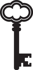 Old key vector icon