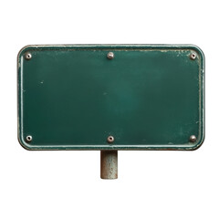 Obraz premium Empty green sign post urban area graphic design outdoor close-up. Isolated on transparent background, png.