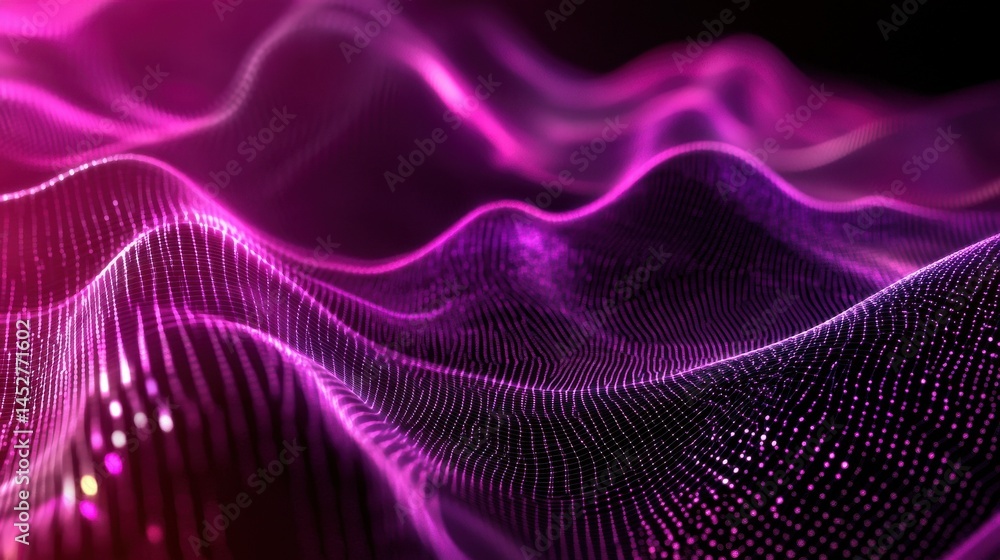 Poster digital data stream matrix effect background