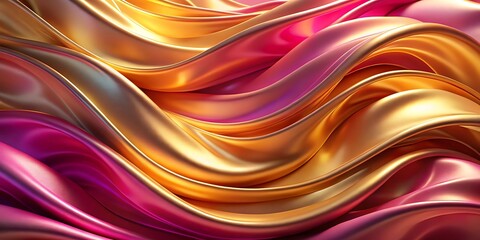 Obraz premium abstract background with 3d wave bright gold jpg