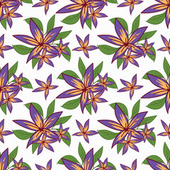 textile design with small flower pattern image
