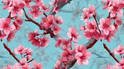 Floral Pattern in Pink Hues