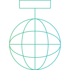 Globe icon single vector illustration