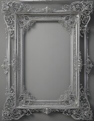 Silver filigree frame with delicate details, sophisticated style ,  swirl,  design