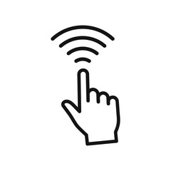 Hand click or pointer vector icon