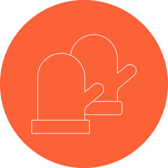 Gloves icon single vector illustration