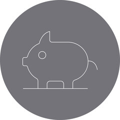 Pig icon single vector illustration