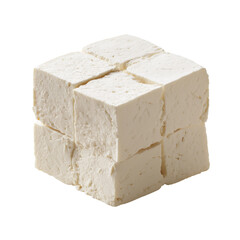 Pieces of tofu on transparent background, PNG