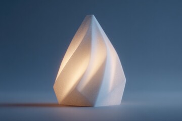 Fototapeta premium single 3d-printed object showcasing innovative design sits isolated against uniform neutral backdrop