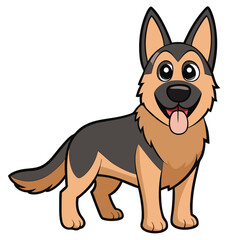 vector illustration of a dog