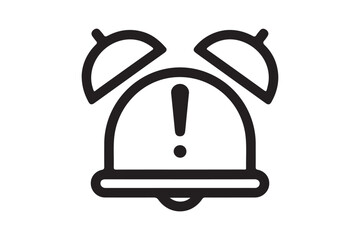 Obraz premium Alarm Alert Icon SVG Exclamation Mark Bell Warning Sign Clipart
