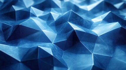Abstract blue polygonal surface background for design