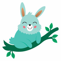 rabbit and carrot vector illustration