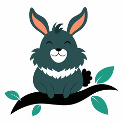 Obraz premium rabbit and carrot vector illustration