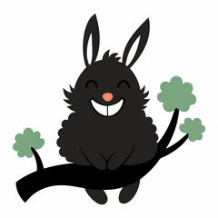 rabbit and carrot vector illustration