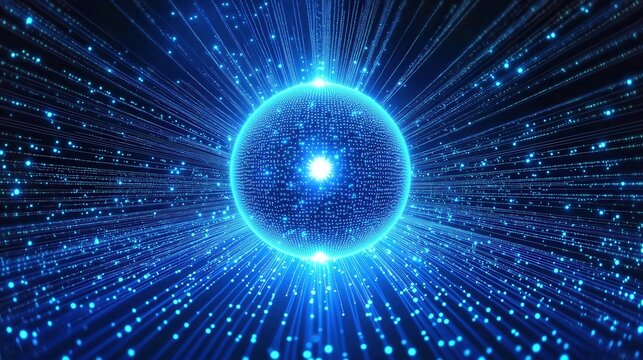 Abstract Blue Energy Sphere