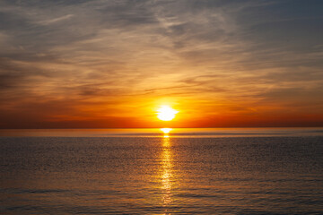 sunset over the sea