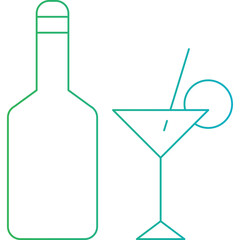 Cocktail icon single vector illustration