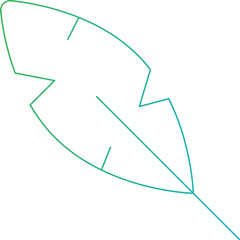 Feather icon single vector illustration