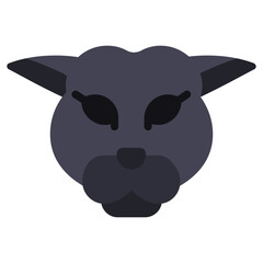 Panther Flat Design Icon, Animal Flat Design Icon Symbol