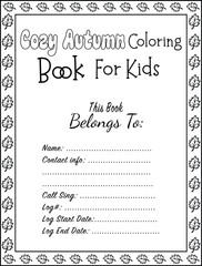 Autumn Coloring Pages. Ready to print on standard,  Resolution: High resolution (300 DPI), 8.5x11 inch paper  With No Bleed. Black and White.