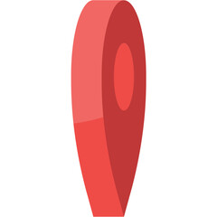 Red Map Pin, Pointer, Marker, Navigation, GPS. Vector 3d Icon