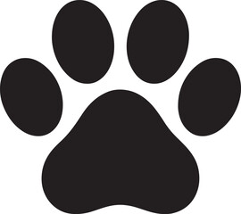 Cat or dog paw icon. Paw icon. Dog, cat paw icon. Zoo, vet logo element. Paw print vector symbol. Vector illustration.	