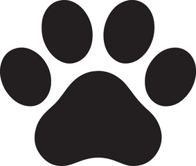 Cat or dog paw icon. Paw icon. Dog, cat paw icon. Zoo, vet logo element. Paw print vector symbol. Vector illustration.	
